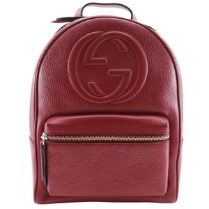 GUCCI Red Leather Backpack